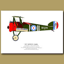 Maybe you would like to learn more about one of these? Sopwith Camel Plane 1917 Genuine Antique Print For Sale