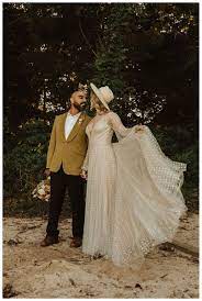 Boho Bride In Willowby By Watters Lunella Gown Forest Inspired Wedding Bride Boho Wedding Inspo
