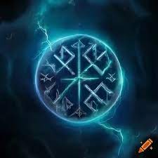 Magic rune circle lightning