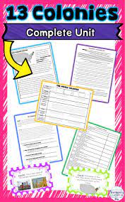 13 Colonies Unit Of Activities Social Studies Middle School Social Studies Education Social Studies Resources