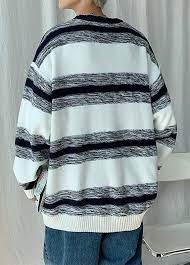 Blue And Grey Striped Sweater Dk Seventeen K Fashion At Fashionchingu