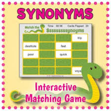 This Fun Interactive Matching Game Covers 65 Different Pairs Of Synonyms Students Fun Classroom Activities Computer Games For Kids Educational Games For Kids