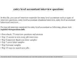 Land the entry level accountant job. Entry Level Accounting Interview Questions And Answers Sablon