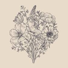 Make the oval shape petals of the flowers in a twirled form attached on every stem. Free Flower Bouquet Vectors 45 000 Images In Ai Eps Format