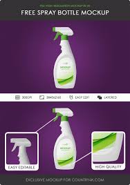Includes special layers and smart objects for your creative works. Free Spray Bottle Mockup Counrty4k