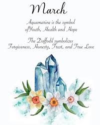 Maybe you would like to learn more about one of these? March Birthstone Art Aquamarine Chrystal March Flower Etsy March Flower Birth Flower Tattoos March Birth Stone