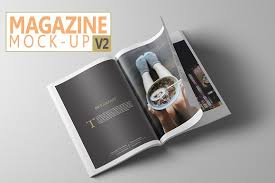 Create beautiful book and magazine advertisement with this free online mockup tool instantly in your browser! Magazine Mock Up V2 Creative Photoshop Templates Creative Market