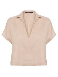 camisa feminina linho cropped marrom em 2021 camisas marrons roupas da moda feminina camisa feminina