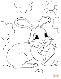 Printable coloring pages simon rabbit. Cute Bunny Holding Carrot Coloring Pageree Printable Pagesabulous Pattern Stephenbenedictdyson