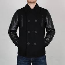 Nike Destroyer Jacket Peacoat With Leather Sleeves Leather Varsity Jackets Peacoat Jackets
