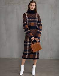 Plaid Matching Skirt And Sweater Set Fashion Outfits Winter Fashion Outfits Fashion