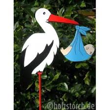 Weitere ideen zu klapperstorch, storch, storch baby. 90cm Holzstorch Mit Baby Fur Jungen Oder Madchen Zur Geburt Oder Taufe
