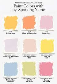 Can A Paint Color Spark Joy These Hues Just Might Paint Colors Apartment Painting Bedroom Colors