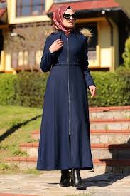 Modaselvim Pardesu Kurk Kapsonlu Pardesu Pd8567 1 Laci Islamic Dress Abaya Fashion Abayas Fashion