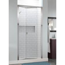 Basco Infinity 33 In X 72 In Semi Frameless Bi Fold Shower Door In Chrome With Handle Infh11a3372clsv With Images Semi Frameless Shower Doors Shower Doors Bifold Shower Door