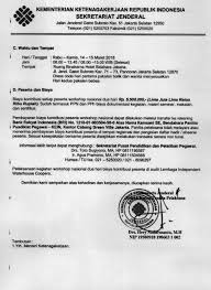 Contoh surat undangan seminar anggota dpr. Perhatian Kementerian Ketenagakerjaan Republik Indonesia Facebook