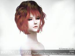May Sims May Hairstyle 72u Retextured For Sims 4 Sims Hair Sims 4 Sims