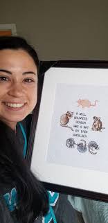 Y'all i made a little rat pouch to carry around my sweet baby Kisses 😭🥰