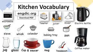 North indians can also use this kirana list by altering rice and atta. Kitchen Vocabulary List With Pictures Download Free Pdf Book Engdic