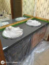Spray Painted Bathroom Counter Painting Bathroom Painting Countertops Bathroom Counters