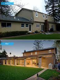The operative word in the phrase gut renovation is the first one — it takes real guts to strip. Before And After Old House Turns Into A Kid Friendly Modern Home Home Design Lover Home Exterior Makeover Exterior House Remodel House Exterior
