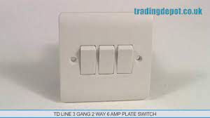 Cara pasang suis lampu yang baru. Trading Depot Td Line 3 Gang 2 Way 6 Amp Plate Switch Part No Tlv306 Youtube