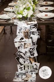 Diy Photo Table Runner Ruffled Diy Table Runner Wedding Diy Wedding Table Table Runners Wedding