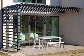 Steel And Timber Pergola Add Retractable Canvas Roof Timber Pergola Rustic Pergola Pergola Patio
