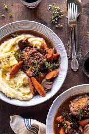 Slow Cooker Coq Au Vin With Parmesan Mashed Potatoes Recipe Parmesan Mashed Potatoes Crockpot Recipes Slow Cooker Coq Au Vin