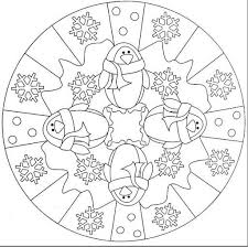 Mandala Coloring Page Penguin Kleurplaten Mandala Kleurplaten Winter Knutselen
