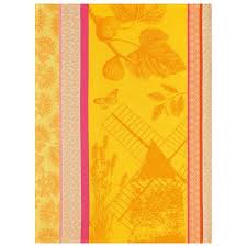 Olivia gray & red cotton jacquard dish towel by tissus toselli. Le Jacquard Francais Terre De Provence Tea Towel Lemon Set 4