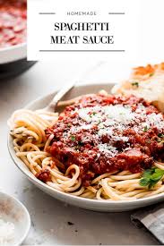 Slow Cooker Spaghetti Meat Sauce Garnish Glaze Recipe In 2020 Italian Spaghetti Recipe Homemade Spaghetti Homemade Italian