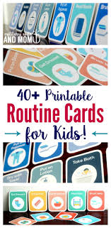 40 printable routine cards for toddlers and preschoolers