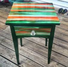 Nightstand Side Table Refurbished With Unicorn Spit Funky Furniture Furniture Restoration Paint Furniture