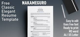 classic elegant resume template