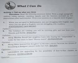 #opinionmarkingsignals #expressyouropiniongiving an opinion on different topics is an important part of speaking. Directions Read The Following Sentences Below Write A Single Paragraph Opinion Using Opinion Marking Signals And The Function Enclosed