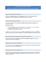 C'est la revue de lucie. Fiche Guide De La Revue De Presse