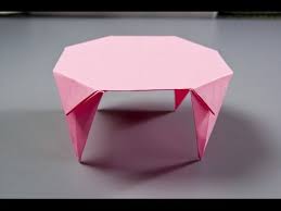 how to make a paper table origami table youtube origami table origami furniture paper crafts diy tutorials