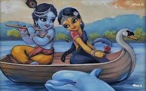 Romantic Love Painting For Radha Krishna Hd Wallpaper Krishna Radha Painting Little Krishna Cute Krishna