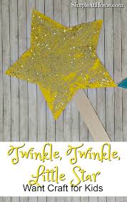 Twinkle Twinkle Little Star Wand Craft Simple At Home Nursery Rhyme Crafts Nursery Rhymes Activities Nursery Rhymes Preschool Crafts