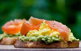 Framed Cooks Open Face Sandwiches With Avocado Egg And Smoked Salmon Food Recipes Cooking