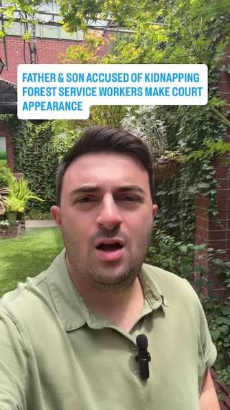 A 49-year-old man and his 23-year-old son face federal charges after  allegedly kidnapping two U.S. Forest Services workers and holding them  hostage for 15 hours Click Watch Live at the link in our bio ...