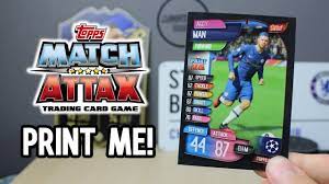 L lay them face down in formation. Match Attax Print Me Custom Match Attax Cards Youtube