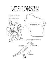 Wisconsin state bird coloring page from wisconsin category. Wisconsin Coloring Page State Bird And State Flower By Interactive Printables