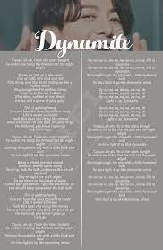 Bts Dynamite Lyrics In 2021 Bts Song Lyrics Bts Lyrics Quotes Bts Lyric