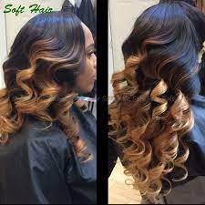30 best hair color ideas for black women. Two Tone Ombre Color Human Hair Wig Side Part Full Lace Beautiful Wig Black Hair With Blonde Highlights Buy Two Tone Ombre Colored Hair Weave Bundles Side Part Lace Front Wig Black Hair