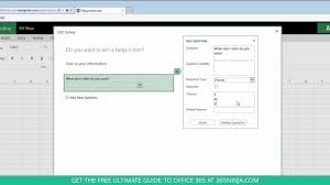 Maybe you would like to learn more about one of these? How To Create A Survey With Excel Online Youtube