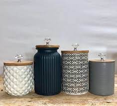 Nothing else embodies functionality and fashion quite like our canister sets. Modern Contemporary Scandinavian Boho Urban Rustic Kitchen Kitchen Canisters Mixed Textures Neutral Colors Canister Set Home Decor Kitchen Rustic Kitchen Urban Rustic