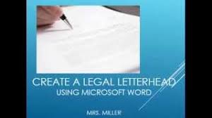 In some cases, a background is included as well. Create A Legal Letterhead Using Ms Word Youtube
