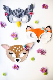 Free printable felt craft patterns. No Sew Free Felt Animal Mask Patterns Flax Twine